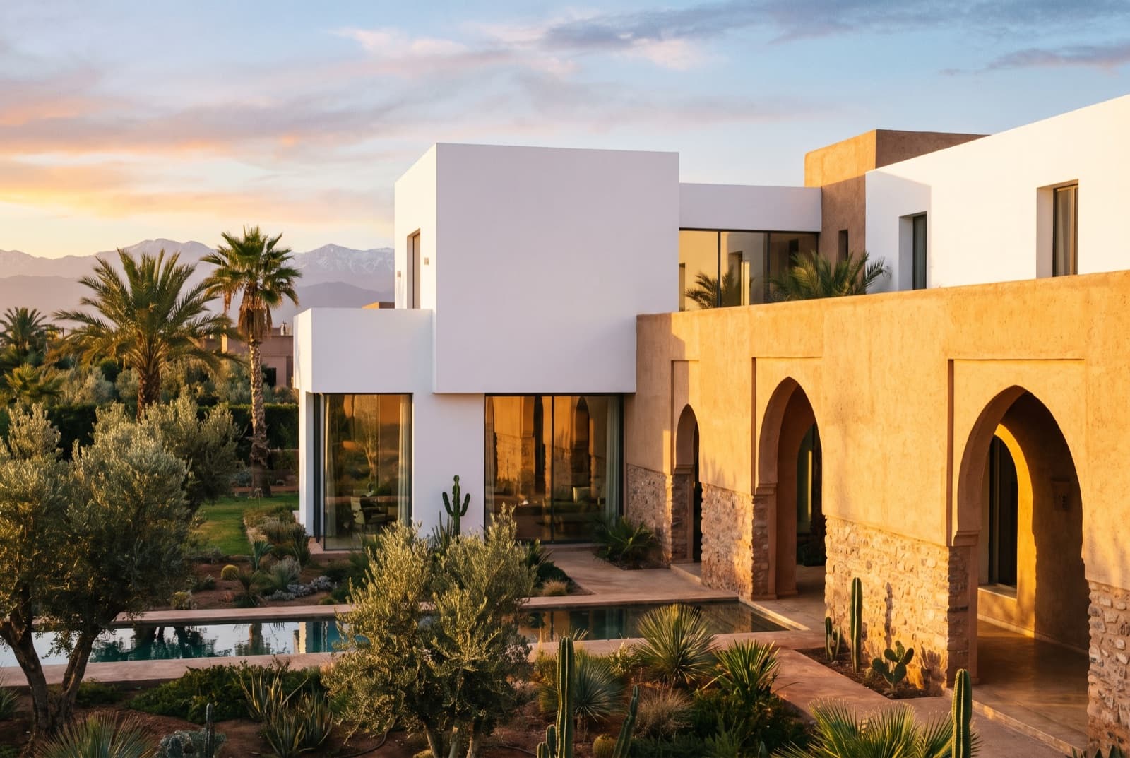 Villa éclectique : arches, ferronneries et mélange d'époques assumé